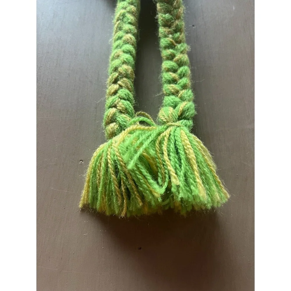 Andes Gifts Dinosaur Knit Hat‎ Alpaca Blend Kids Earflap Beanie Mohawk Braids